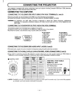 Предварительный просмотр 10 страницы Sanyo PLC-XP10 Owner'S Instruction Manual