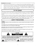 Preview for 2 page of Sanyo PLC-XP10N Owner'S Manual