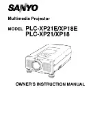Sanyo PLC-XP18 Instruction Manual preview
