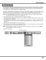 Preview for 41 page of Sanyo PLC-XP18N Owner'S Manual