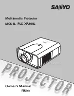 Sanyo PLC--XP200L Owner'S Manual preview