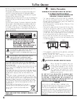 Preview for 4 page of Sanyo PLC--XP200L Owner'S Manual