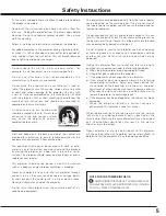 Предварительный просмотр 5 страницы Sanyo PLC--XP200L Owner'S Manual