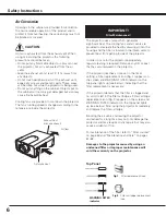 Предварительный просмотр 6 страницы Sanyo PLC--XP200L Owner'S Manual