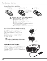 Preview for 16 page of Sanyo PLC--XP200L Owner'S Manual