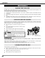 Preview for 38 page of Sanyo PLC-XP41 Owner'S Manual