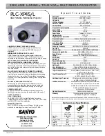 Sanyo PLC-XP45 Specifications preview