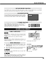 Preview for 21 page of Sanyo PLC XP46 - XGA LCD Projector Owner'S Manual