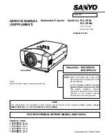 Sanyo PLC-XP50 Service Manual preview