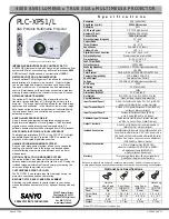 Sanyo PLC-XP51 Specifications preview