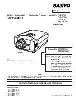 Preview for 1 page of Sanyo PLC-XP56 Service Manual