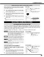 Preview for 25 page of Sanyo PLC-XP57L Owner'S Manual