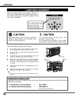 Preview for 48 page of Sanyo PLC-XP57L Owner'S Manual