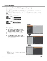 Preview for 27 page of Sanyo PLC-XR201 Owner'S Manual