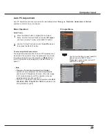 Preview for 29 page of Sanyo PLC-XR201 Owner'S Manual