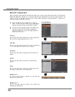 Preview for 30 page of Sanyo PLC-XR201 Owner'S Manual