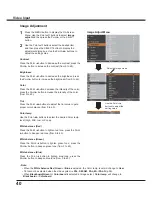 Preview for 40 page of Sanyo PLC-XR201 Owner'S Manual