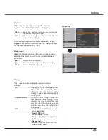 Preview for 45 page of Sanyo PLC-XR201 Owner'S Manual