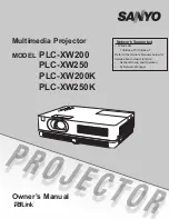 Preview for 1 page of Sanyo PLC-XR301 - XGA Projector With 3000 Lumens Owner'S Manual