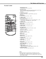 Preview for 11 page of Sanyo PLC-XR301 - XGA Projector With 3000 Lumens Owner'S Manual