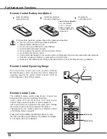 Preview for 12 page of Sanyo PLC-XR301 - XGA Projector With 3000 Lumens Owner'S Manual