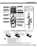 Preview for 15 page of Sanyo PLC-XT10 Owner'S Manual