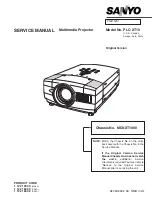 Sanyo PLC-XT10 Service Manual preview