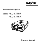 Sanyo PLC-XT10A Owner'S Manual preview