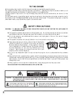 Preview for 2 page of Sanyo PLC-XT10A Owner'S Manual