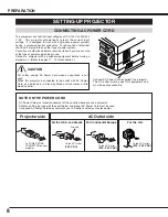 Preview for 8 page of Sanyo PLC-XT10A Owner'S Manual