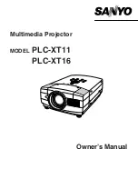 Sanyo PLC-XT11 Owner'S Manual preview