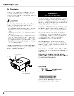 Preview for 6 page of Sanyo PLC XT21 - XGA LCD Projector Owner'S Manual