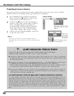 Preview for 66 page of Sanyo PLC XT21 - XGA LCD Projector Owner'S Manual