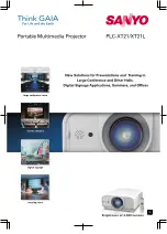 Preview for 1 page of Sanyo PLC-XT21 Specifications