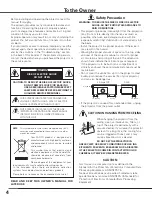 Preview for 4 page of Sanyo PLC-XT35 Owner'S Manual