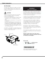 Предварительный просмотр 6 страницы Sanyo PLC-XT35 Owner'S Manual