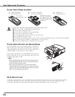 Preview for 16 page of Sanyo PLC-XTC50L Owner'S Manual