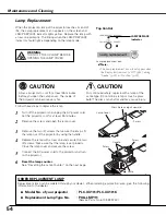 Preview for 54 page of Sanyo PLC-XU101 Owner'S Manual