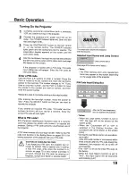 Preview for 19 page of Sanyo PLC-XU105 Owner'S Manual