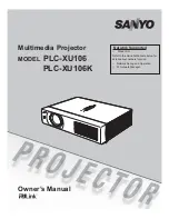 Sanyo PLC-XU106 Owner'S Manual preview