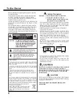 Preview for 4 page of Sanyo PLC-XU106 Owner'S Manual