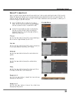 Preview for 33 page of Sanyo PLC-XU106 Owner'S Manual