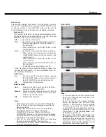 Preview for 47 page of Sanyo PLC-XU106 Owner'S Manual