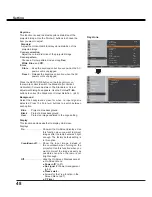 Preview for 48 page of Sanyo PLC-XU106 Owner'S Manual