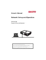 Preview for 80 page of Sanyo PLC-XU106 Owner'S Manual