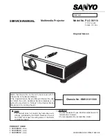 Preview for 1 page of Sanyo PLC-XU110 Service Manual