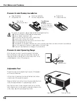 Preview for 16 page of Sanyo PLC-XU111 Owner'S Manual