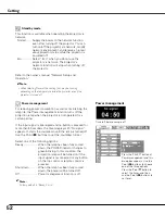 Preview for 52 page of Sanyo PLC-XU111 Owner'S Manual