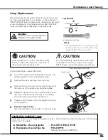 Preview for 65 page of Sanyo PLC-XU111 Owner'S Manual