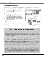 Preview for 66 page of Sanyo PLC-XU111 Owner'S Manual